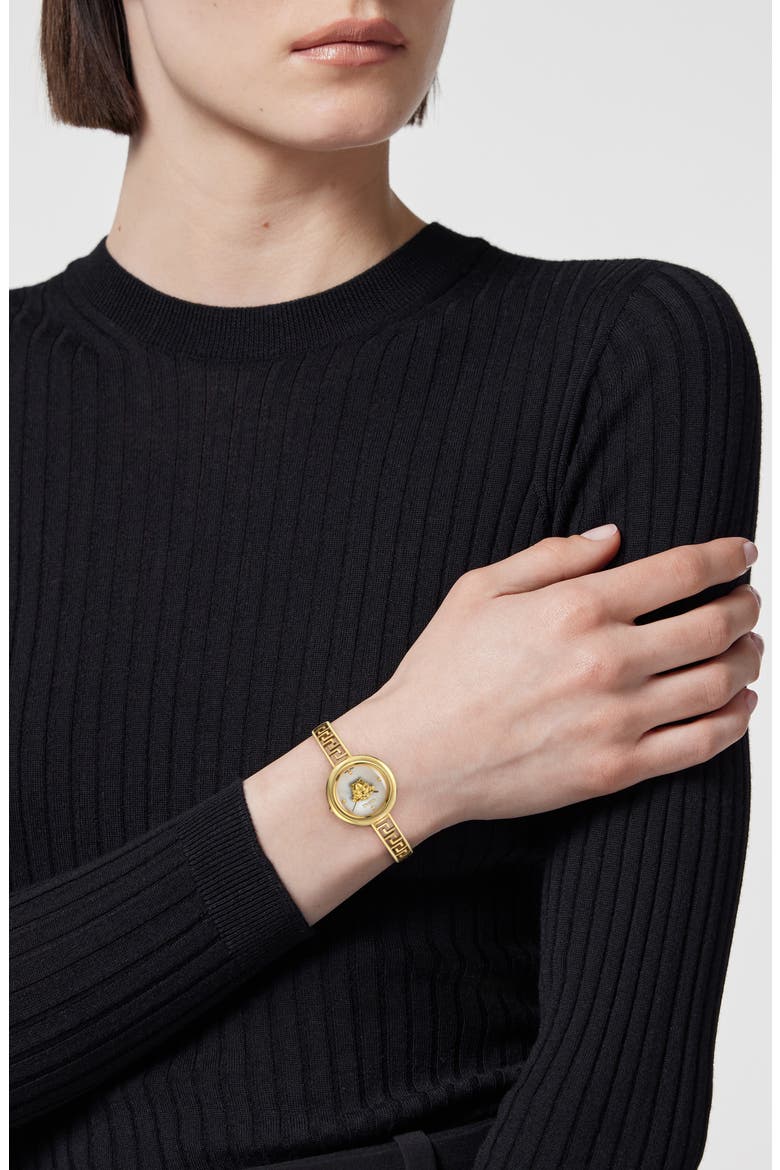 Medusa Eclipse Bracelet Watch, 28mm, Alternate, color, IP YELLOW GOLD