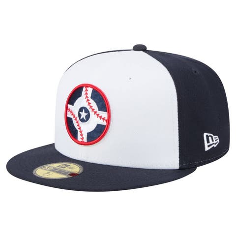 Men's New Era  White/Navy Indianapolis Indians Authentic Collection 59FIFTY Fitted Hat