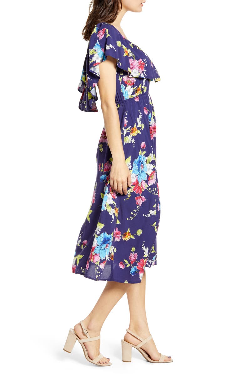 BP. Off the Shoulder Popover Midi Dress, Alternate, color, 