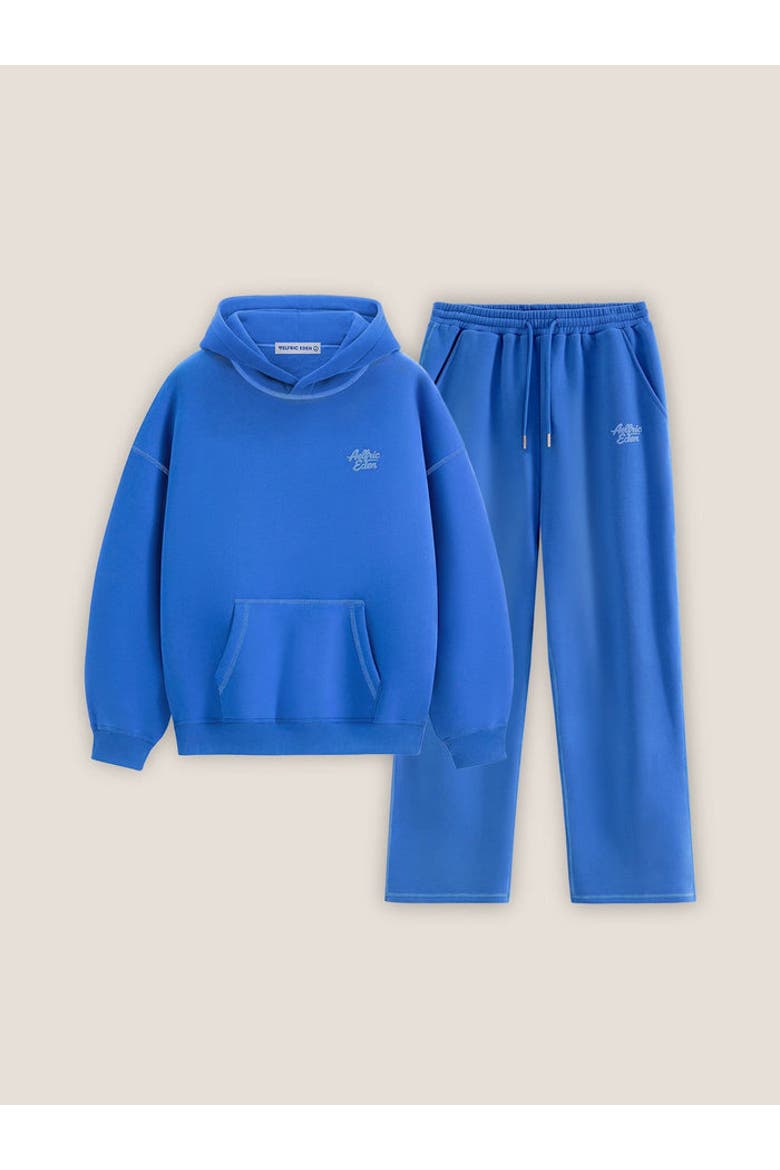 Cloud Essential Fleece Pullover Hoodie Set, Alternate, color, Blue