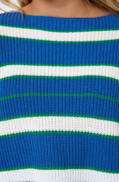 NOISY MAY NOISY MAY SERENA STRIPE BOAT NECK SWEATER