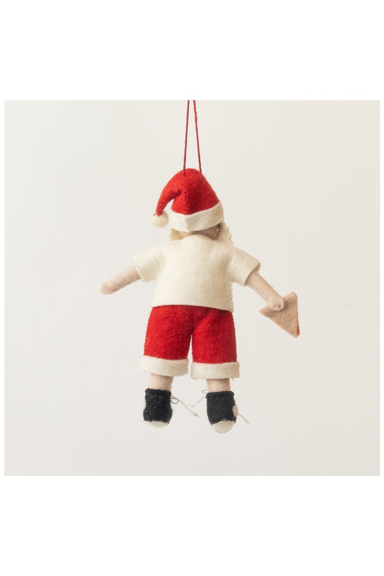 NYC Santa Ornament, Alternate, color, RED