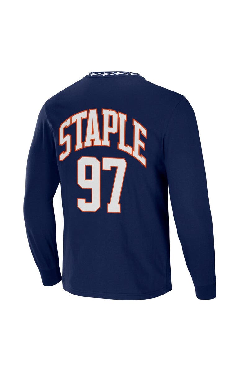 STAPLE Men's NFL x Staple Navy Chicago Bears Core Team Long Sleeve T-Shirt, Alternate, color, Navy