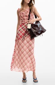 Desigual Print Sleeveless Flare Maxi Dress