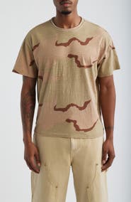 Elwood Slub Print Cotton Crewneck T-Shirt