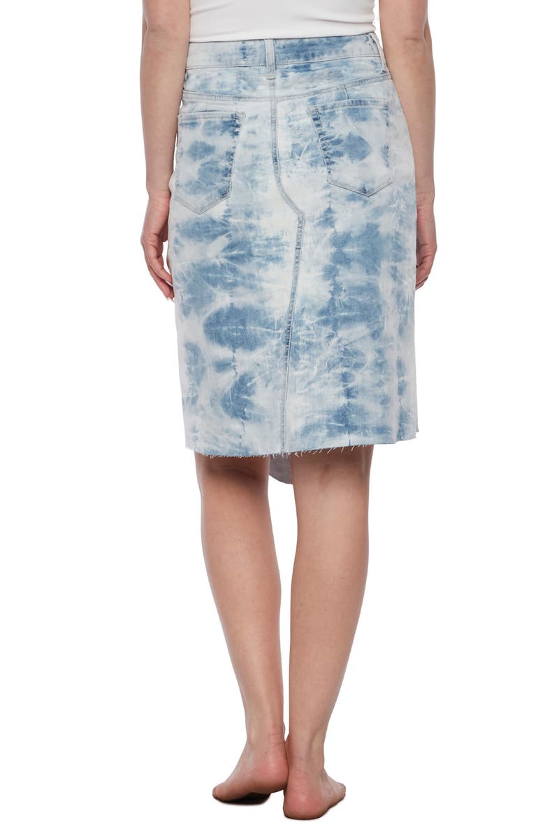 Wash Lab Denim Sally Jagged Denim Skirt, Alternate, color, Tsunami Blue