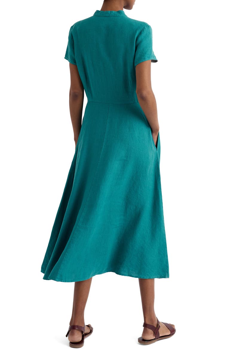 Seasalt Cornwall Carved Wood Linen Midi Dress, Alternate, color, Deep Dive