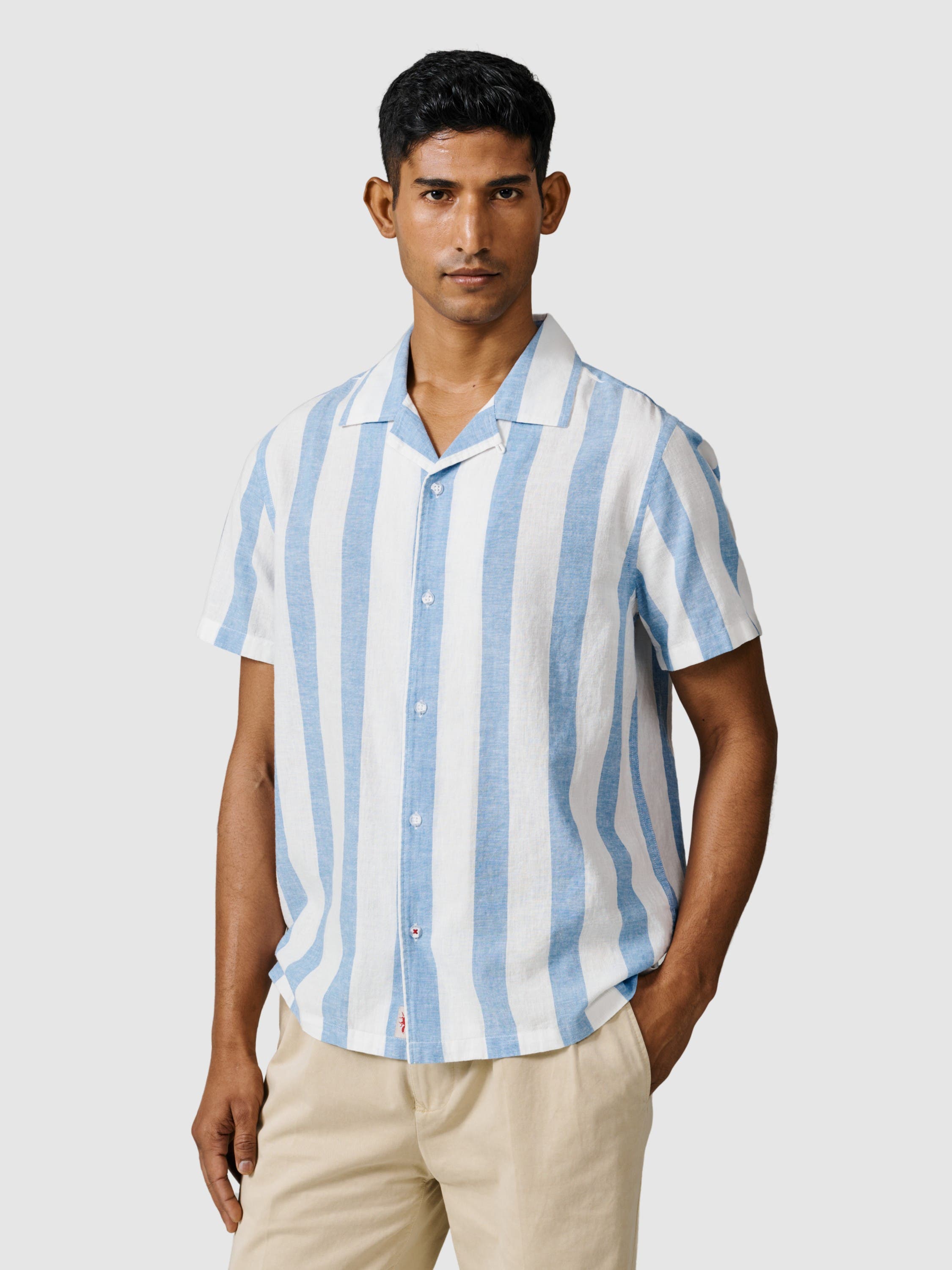 Abbey Cuban Collar Short Sleeved Shirt - image 3