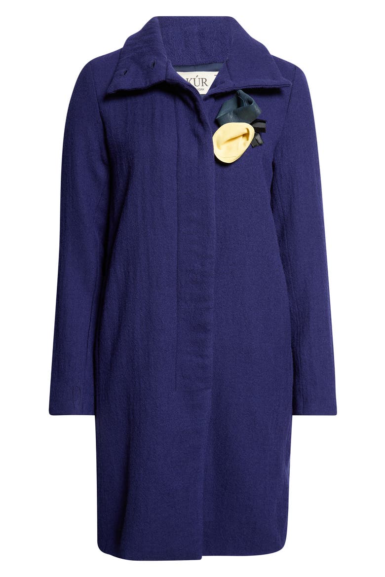 High Neck Wool Jacket, Alternate, color, ROYAL BLUE