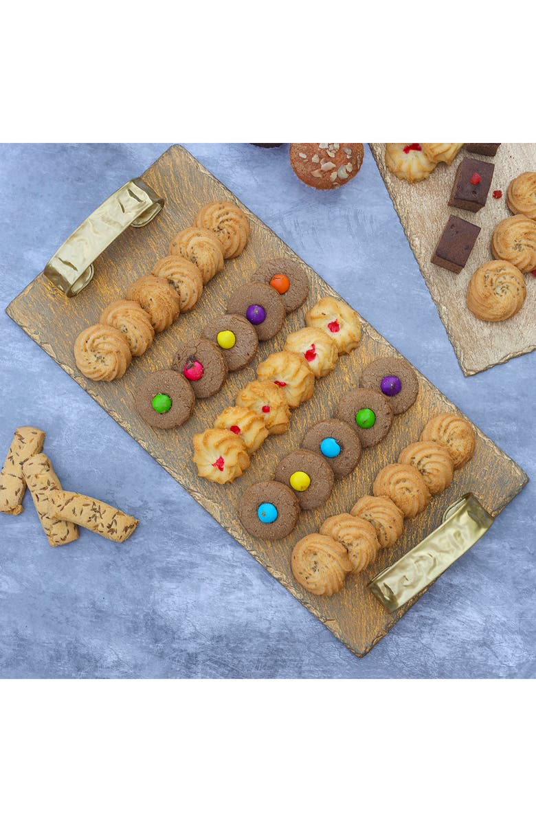 Tiramisu Resin Slate Cheese Platter, Alternate, color, Green Gold