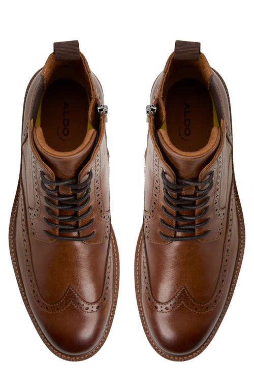Aldo Toney Waterproof Wingtip Boot In Cognac