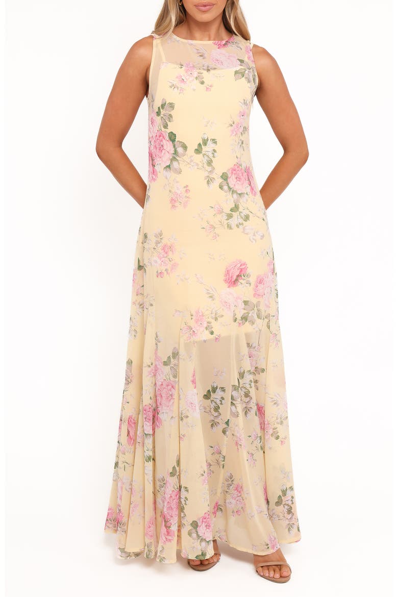 Keani Maxi Dress, Main, color, YELLOW FLORAL