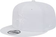 New Era Men's New Era Minnesota Vikings Main White on White 9FIFTY Snapback Hat