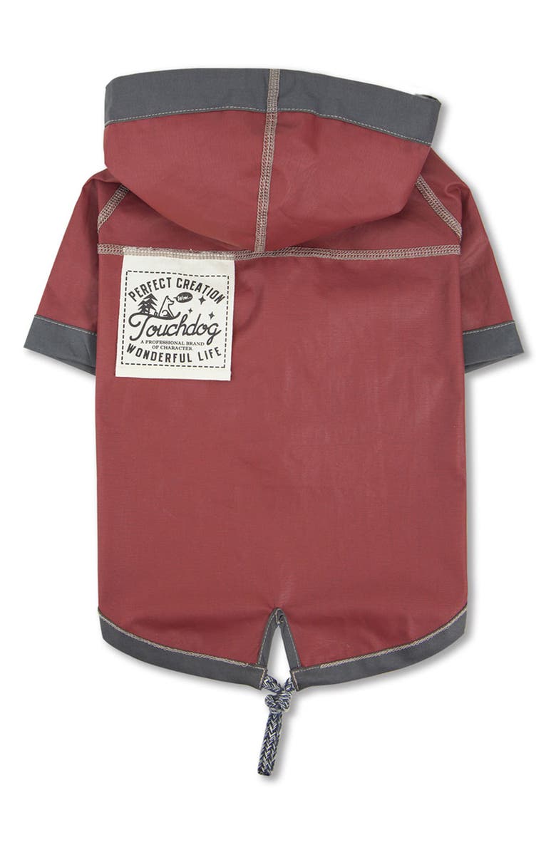 TOUCHDOG 'Cloudburst' Waterproof Reversible Dog Raincoat - Medium, Alternate, color, Gray