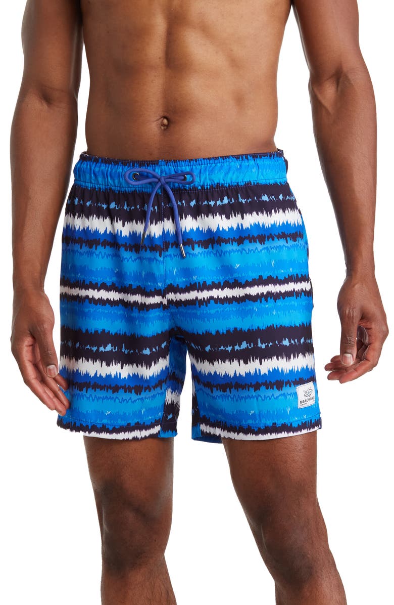 BEACH BROS Acid Stripes Swim Trunks, Main, color, 