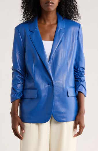 Love Token Doris Faux Leather Blazer