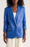 Love Token Doris Faux Leather Blazer