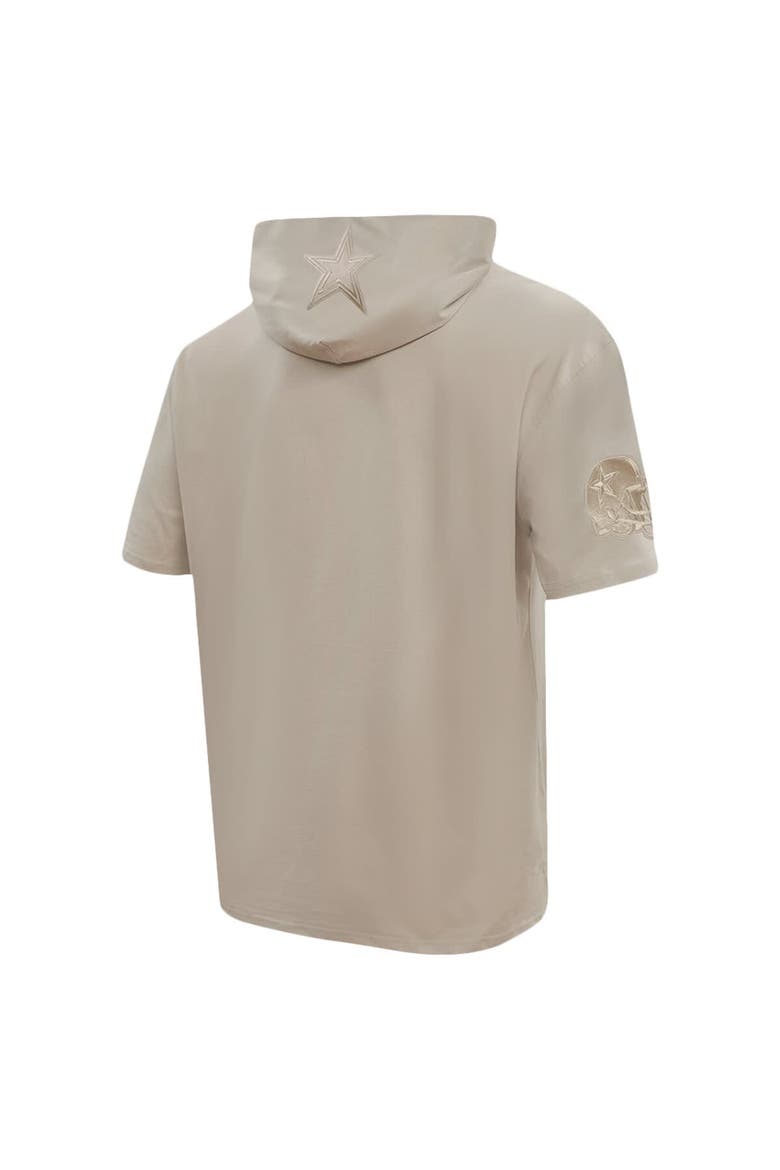 Men's Pro Standard Tan Dallas Cowboys Neutrals Capsule Short Sleeve Pullover Hoodie, Alternate, color, Tan