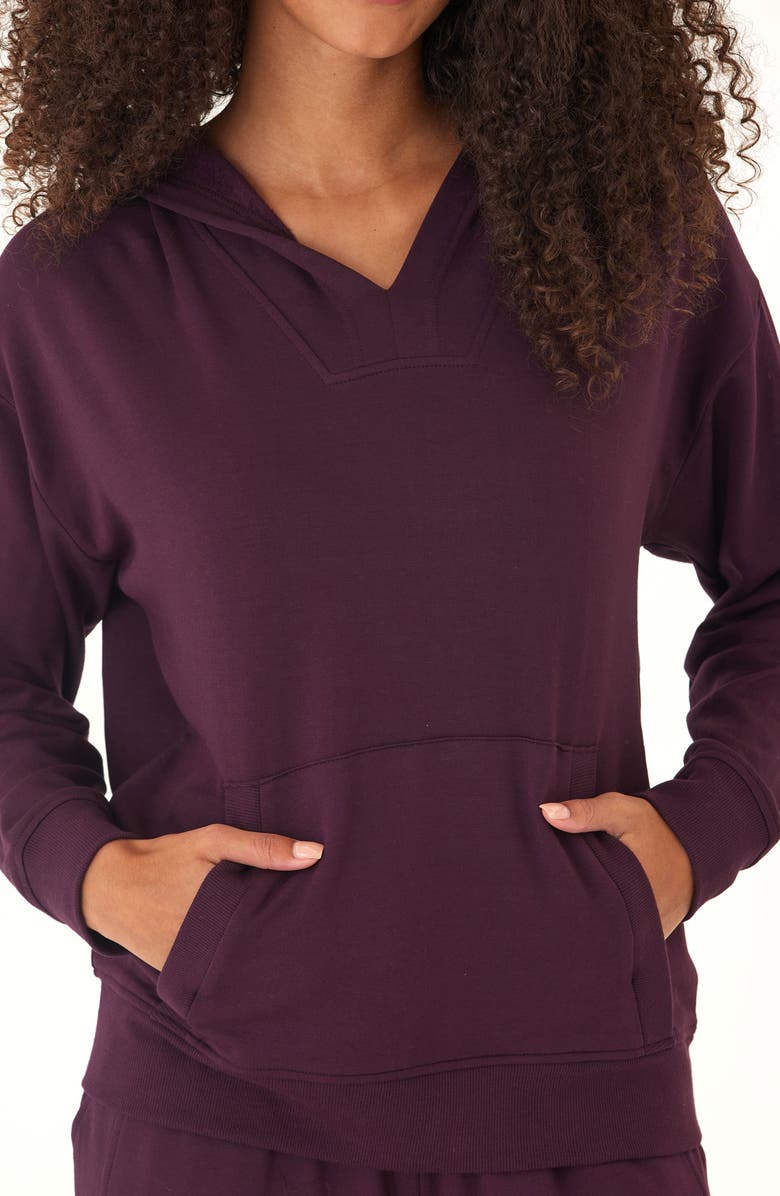 Threads 4 Thought Raya Feather Fleece Hoodie, Alternate, color, Ultra Maroon
