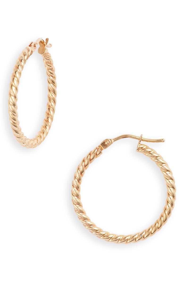 Bony Levy 14K Gold Texture Swirl Hoop Earrings, Main, color,