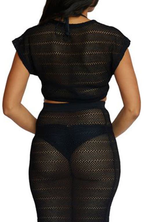 Pq Swim Renee Open Stitch Cover-up Crop Top In Ha