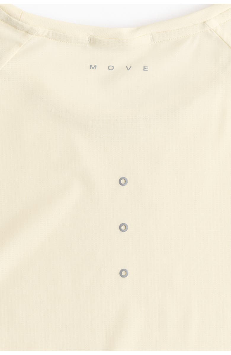 H&M Regular Fit Running T-shirt With Drymove, Alternate, color, Butter Yellow