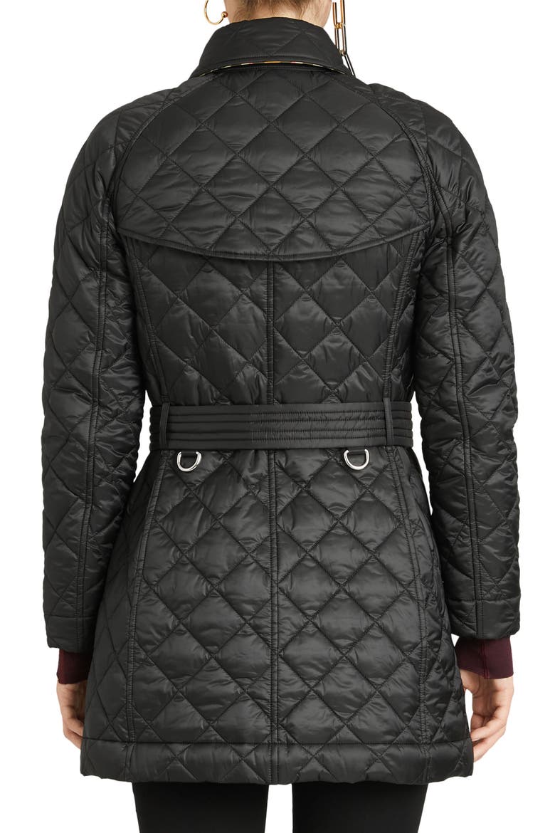 Baughton 18 Quilted Coat, Alternate, color, BLACK