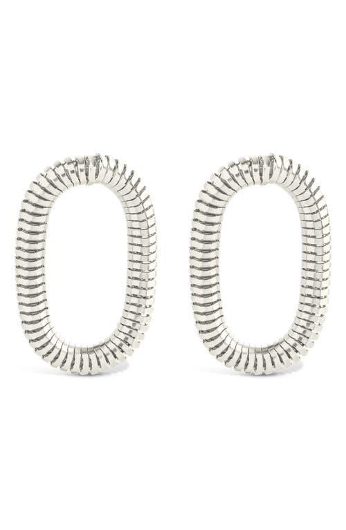 Sterling Forever Indigo Snake Chain Frontal Hoop Earrings