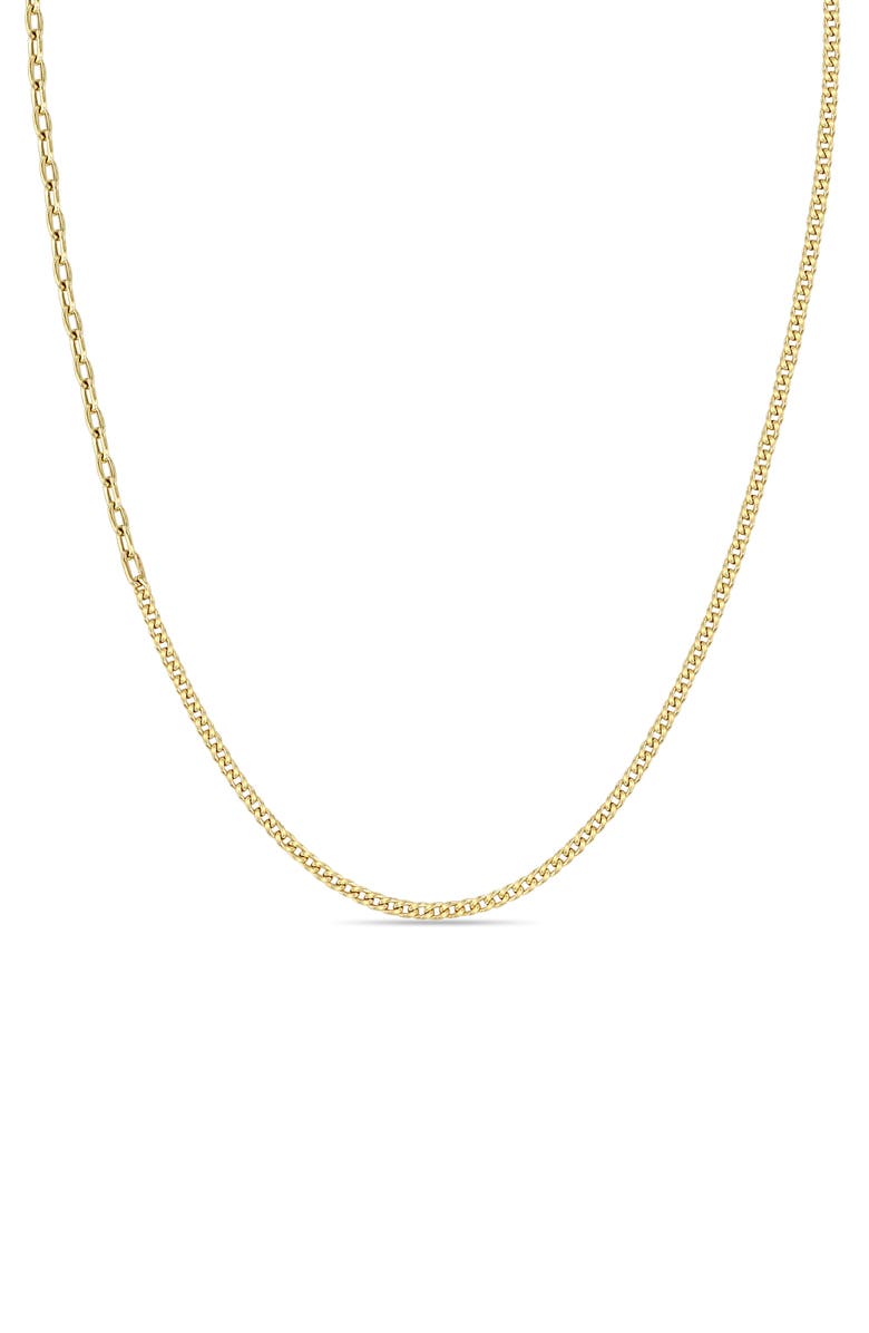Zoë Chicco Mixed Chain Necklace, Main, color, 14K Yellow Gold