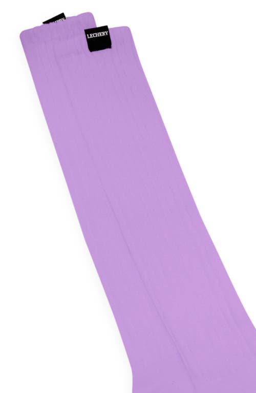 Lechery ® Gender Inclusive Scrunch Crew Socks In Lilac