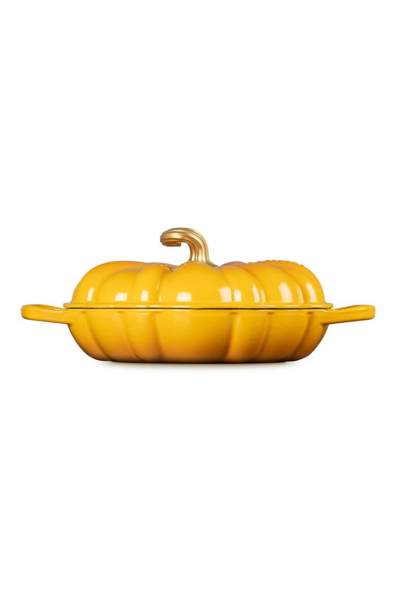 Pumpkin Enameled Cast Iron Braiser, Alternate, color, NECTAR
