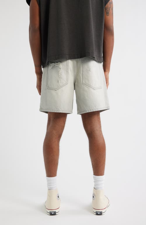 Elwood Trail Cotton Denim Shorts In Gray