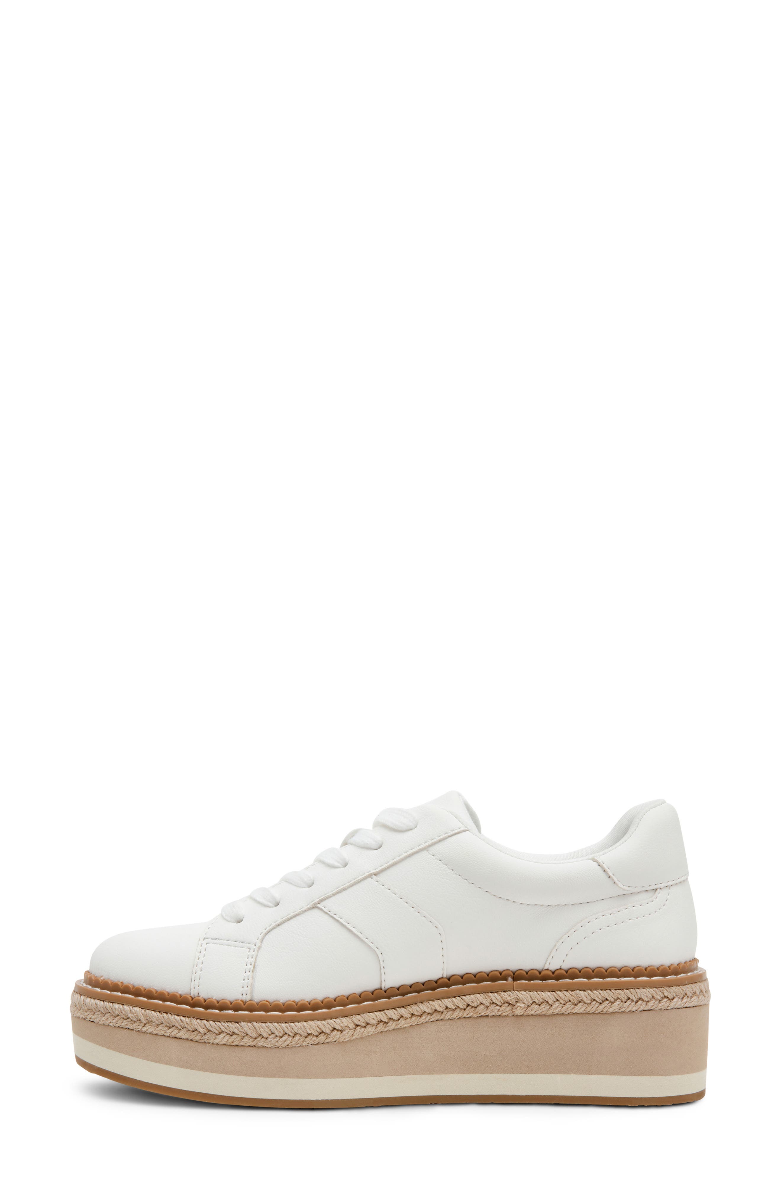 DV by Dolce Vita Bailey Espadrille Platform Sneaker, Alternate, color, White Smooth