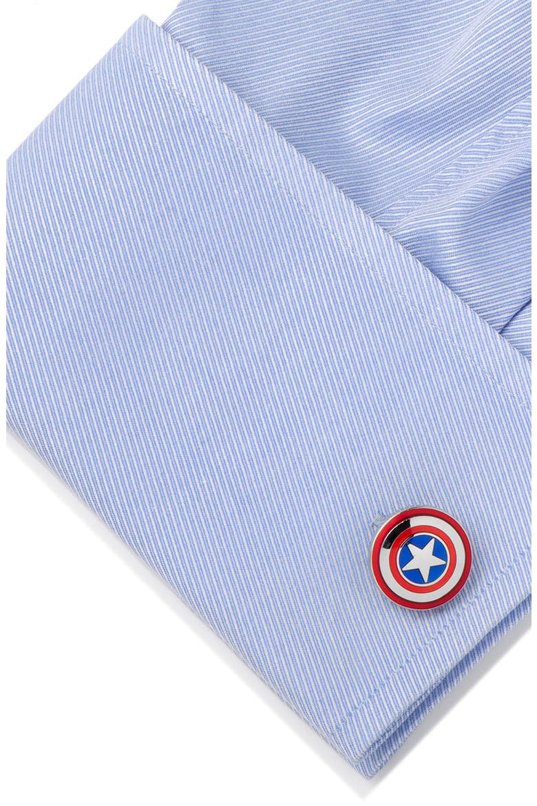 Captain America Cuff Links, Alternate, color, MULTI