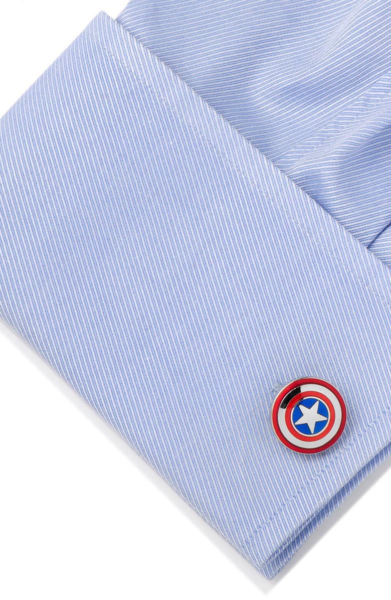 Cufflinks, Inc. Captain America Cuff Links, Alternate, color, Multi