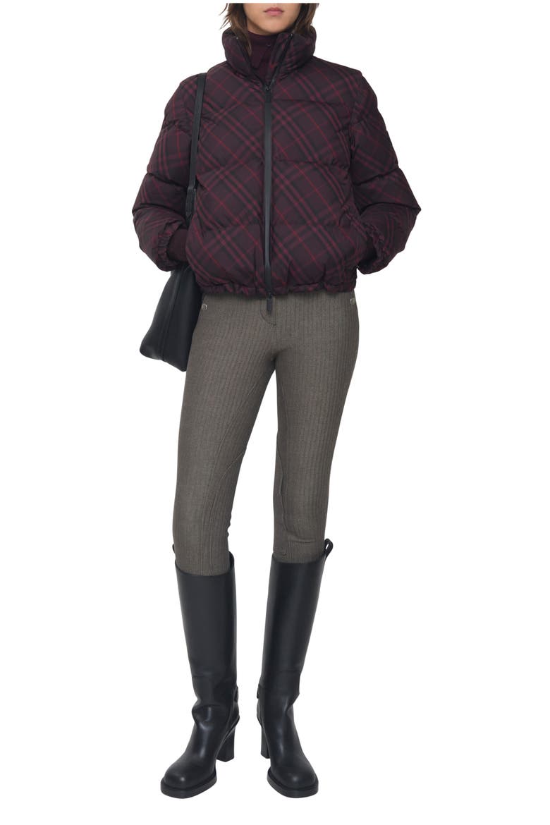 Check Ambleside Puffer Jacket, Main, color, Wine red