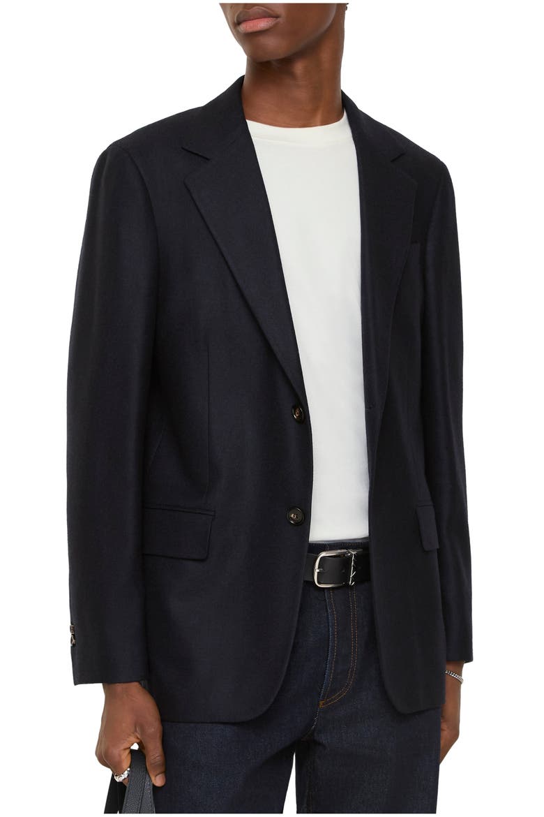 Wool Cashmere Tailored Jacket, Main, color, Midnight blue