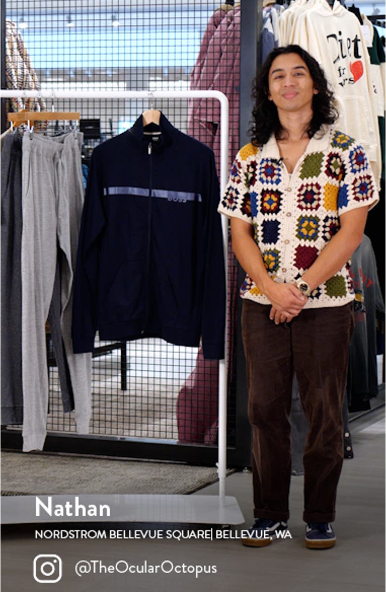 Authentic Chest Stripe Cotton Zip Jacket, sales video thumbnail