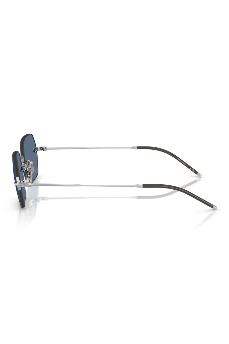 52mm Irregular Sunglasses, Alternate, color, SILVER/ BLUE