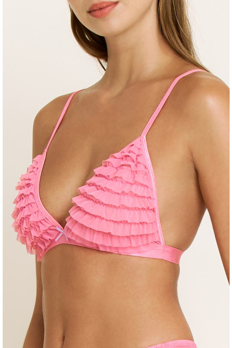 Rumba Ruffle Triangle Bralette, Alternate, color, PARADISE