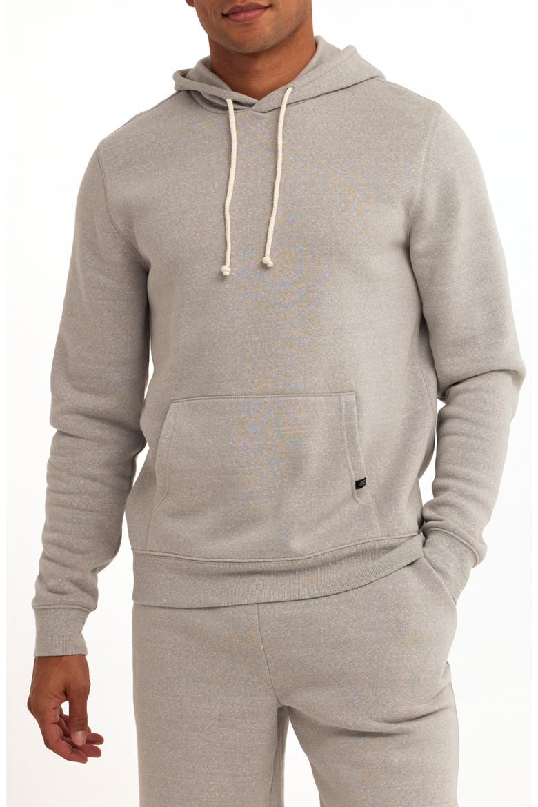 Fleece Pullover Hoodie, Main, color, LIGHT HEATHER GREY