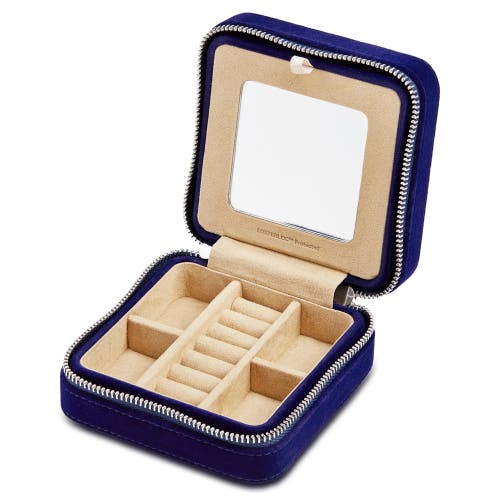 Wolf Royal Asscher Square Jewelry Zip Case In Blue