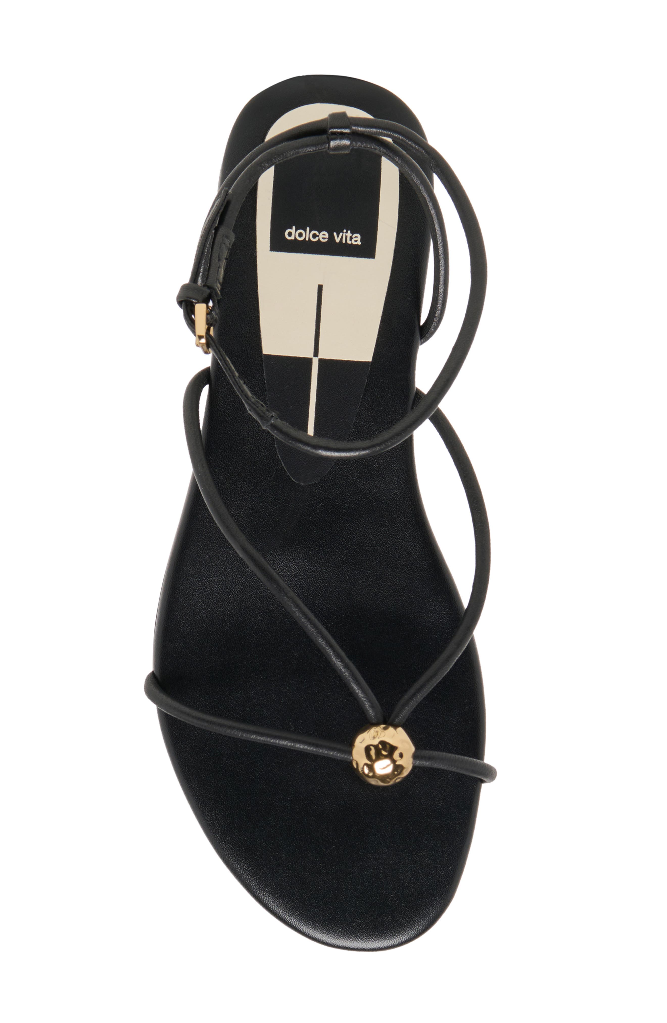 Dolce Vita Kenley Ankle Strap Sandal, Alternate, color, Black Leather