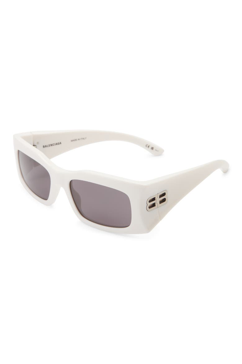 Rectangular Sunglasses, Alternate, color, IVORY IVORY GREY
