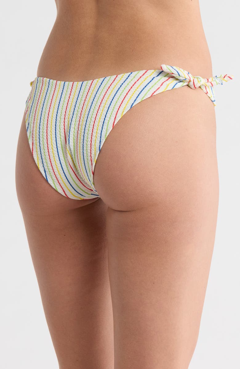 Vitamin A<sup>®</sup> Lou Side Tie Bikini Bottoms, Alternate, color, Retro Stripe