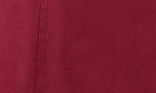 London Fog Cotton Blend Trench In Cranberry