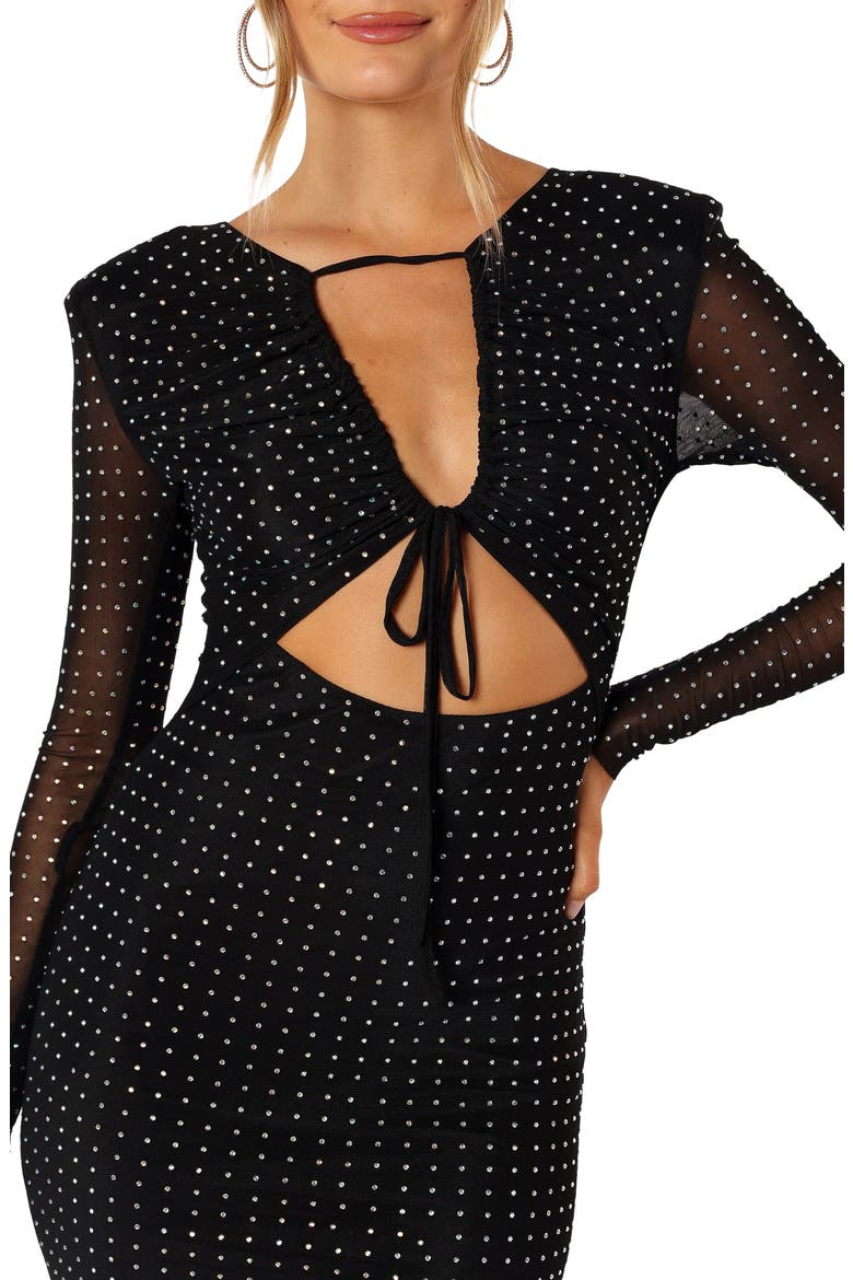 Salvatore Long Sleeve Midi Dress, Alternate, color, BLACK