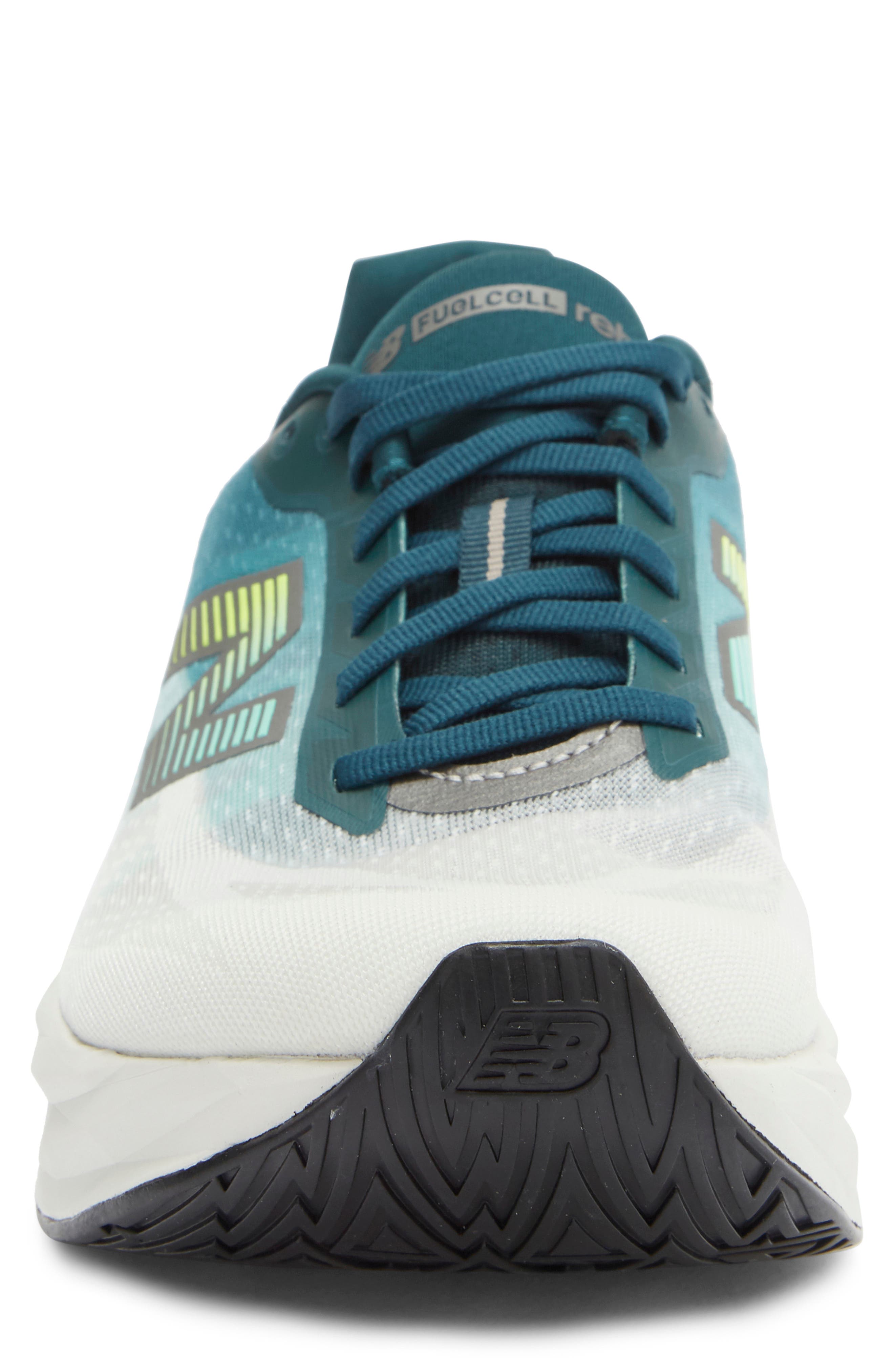 New Balance FuelCell Rebel v5 Running Shoe, Alternate, color, Medusa Green/ Faded Teal