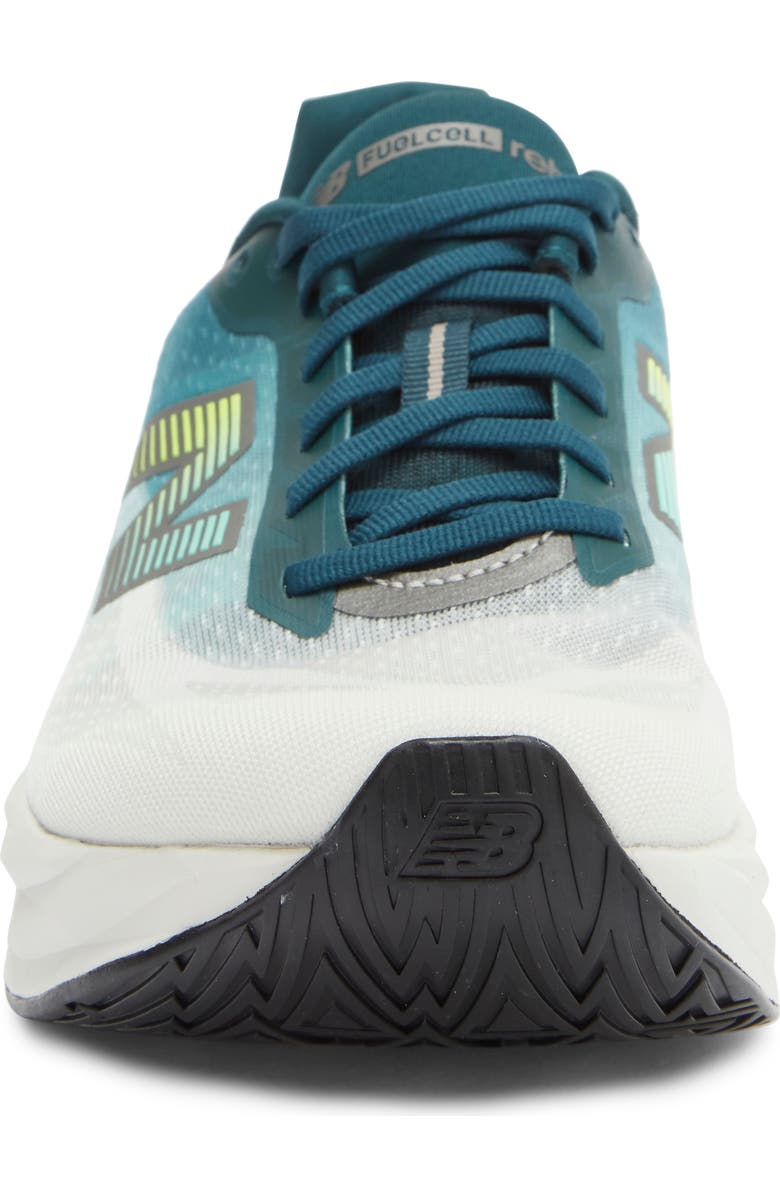 New Balance FuelCell Rebel v5 Running Shoe, Alternate, color, Medusa Green/ Faded Teal