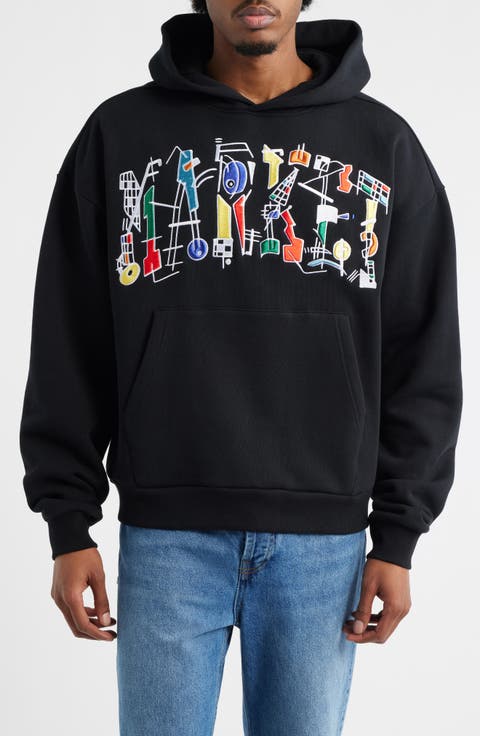 Work of Arc Cotton Graphic Hoodie